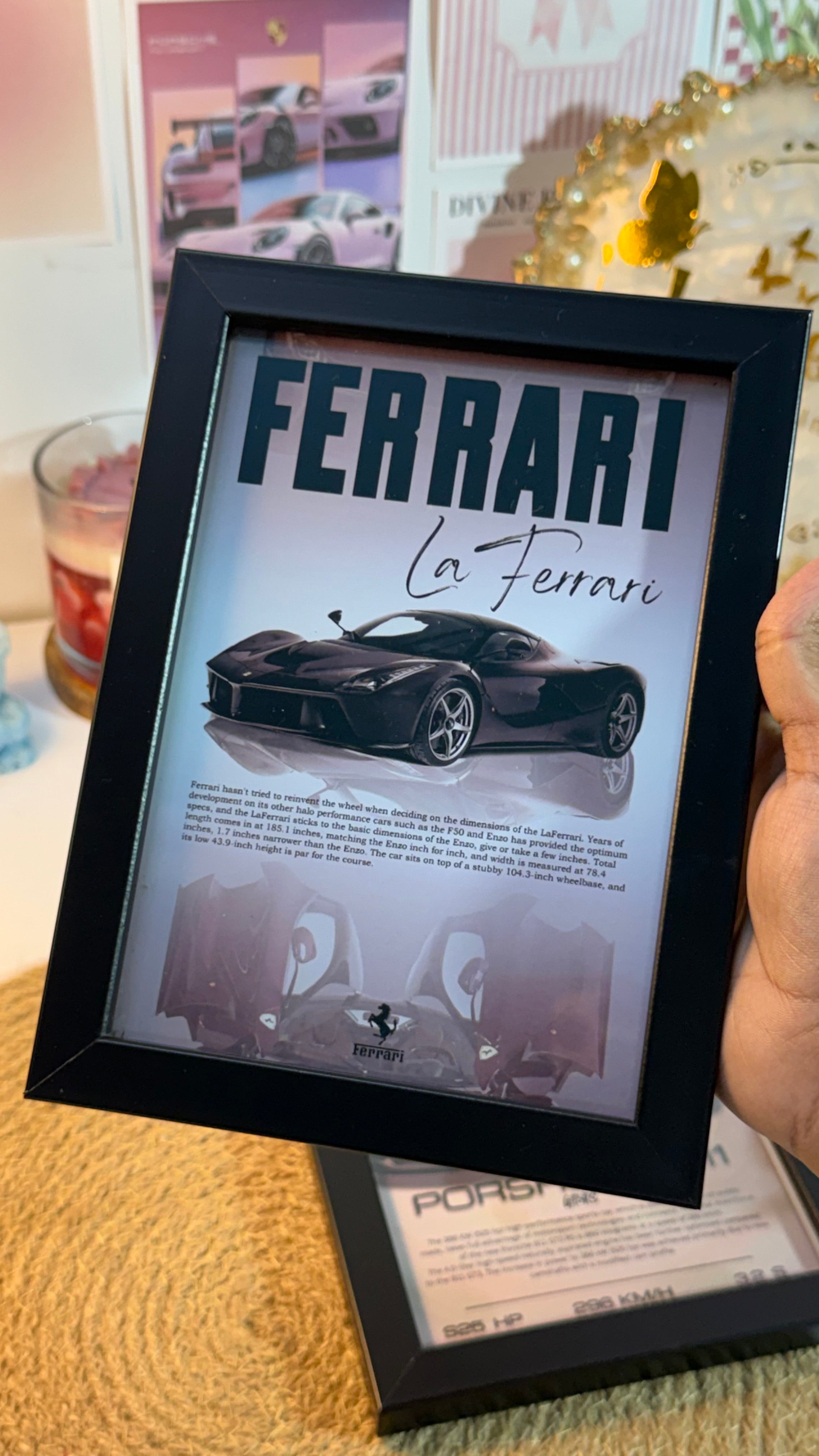 Ferrari LaFerrari Car Frame Poster
