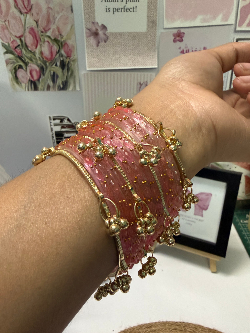 Pink kashmiri set